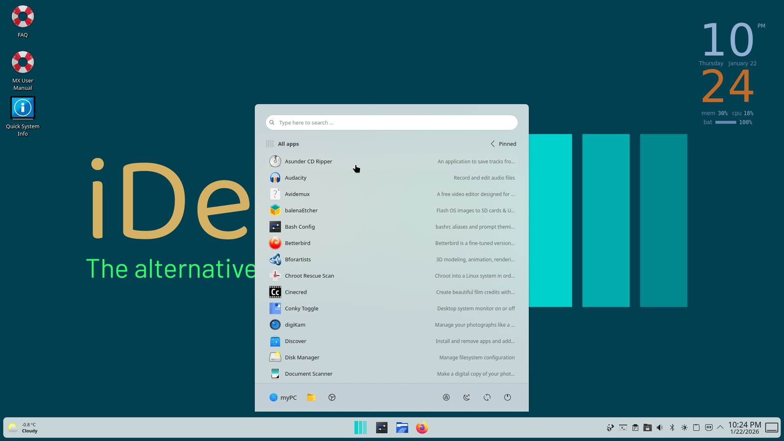 iDeal OS Desktop Preview