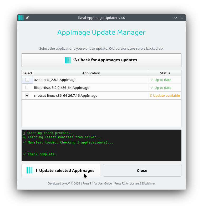 iDeal AppImage Updater